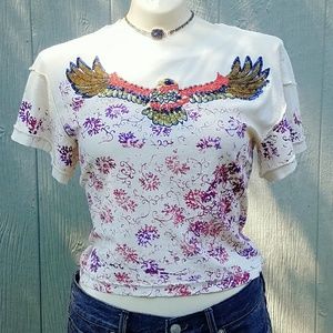 RESERVED! “Gllide Your Way"- FP Beaded Crop Top